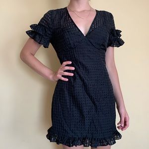 BCBGgeneration black ruffle v-neck dress